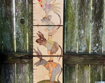 Vintage Growth Chart Antje Voge Animal Growth Chart Children Childs Growth Chart Sevi Growth Chart Made in Italy Height Chart Kids Room