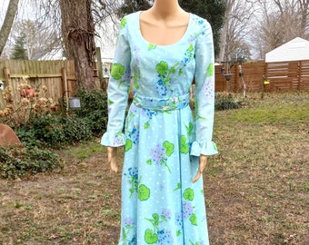 Vintage Dress Maxi Dress 70s Dress Vintage Costume Designer POSH by Jay Anderson Stage Costume 70s Costume Ruffled Dress Vintage Maxi Dress