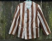 Boys Jacket, Jack Tar Togs, Kids Costume, Striped Jacket, 50s Jacket, Vintage Jacket, Brown Jacket, Galey Lord, 50s Costume, Stage Costume