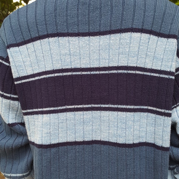 Men's Sweater 70s Sweater Striped Sweater Vintage… - image 2