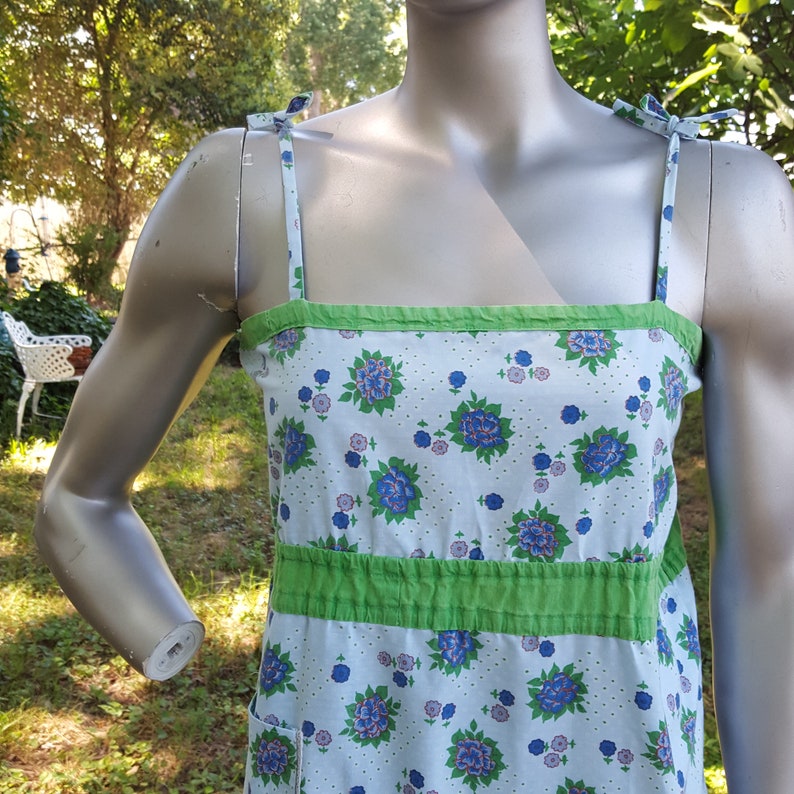 Summer Dress 70's Dress 70s Sundress Vintage Dress Floral Dress Swim Cover Vintage Sundress Floral Print Print Dress Dress Size 10 image 8