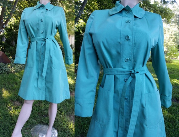 Womens Trench Coat, Vintage Trench Coat, 60s Coat,