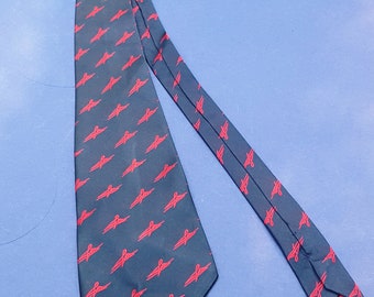 Vintage Neck Tie, SNECMA, Safran Aircraft Engines, Stocking Stuffer, French Necktie, Silk Necktie, 70s Necktie,  Vintage Costume