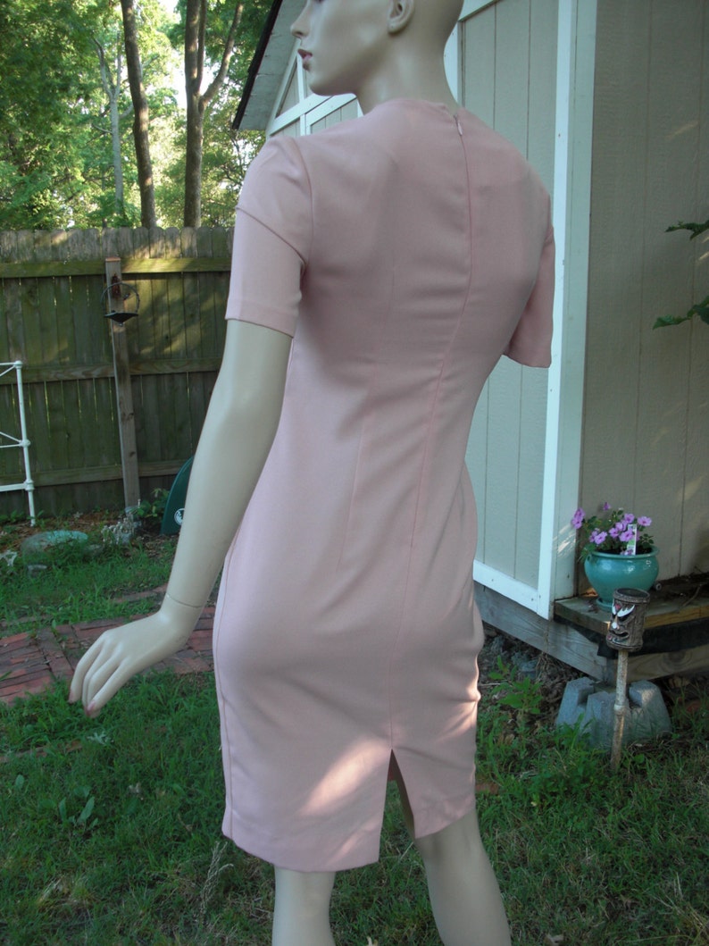 80s Dress 80s Cocktail Dress Pink Dress Embroidered Dress Pale Pink Dress Vintage Dress Dress Size 6 80s Costume Caron Petite