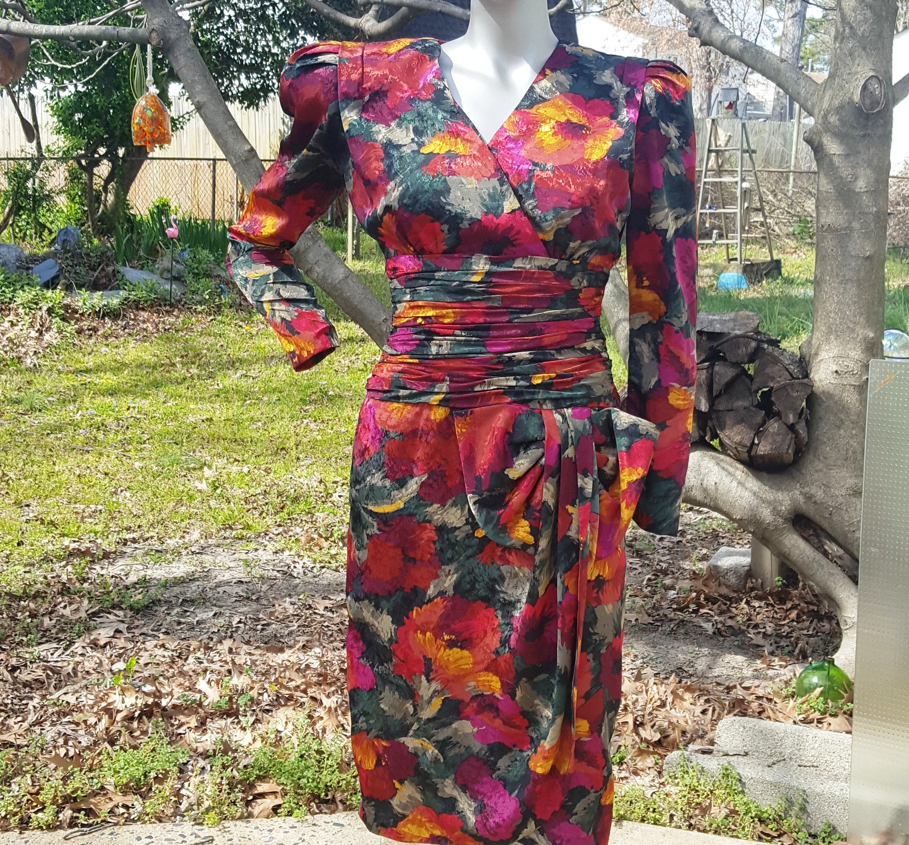 Bold Floral Dress - Etsy