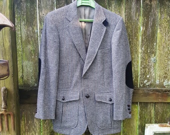 70s Jacket Checked Jacket Tweed Professor Jacket Plaid Jacket Vintage Jacket Stage Costume Vintage Costume The Hub of Virginia Sports Coat