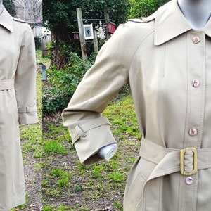 Womens 70s Trench Coat Spy Coat Forecaster of Boston Tan - Etsy