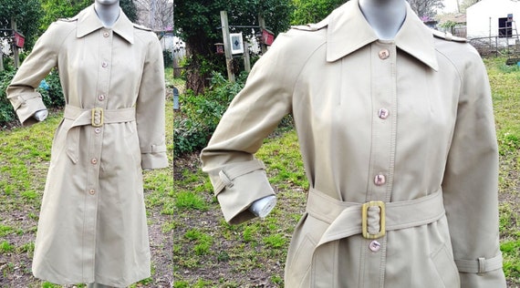 Womens 70s Trench Coat, Spy Coat, Forecaster of Bosto… - Gem