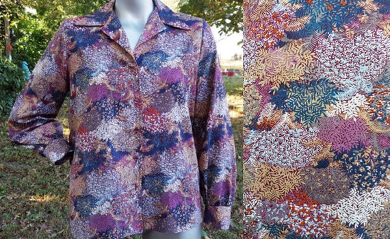 Womens Shirt Vintage Shirt Disco Shirt 70s Shirt … - image 1