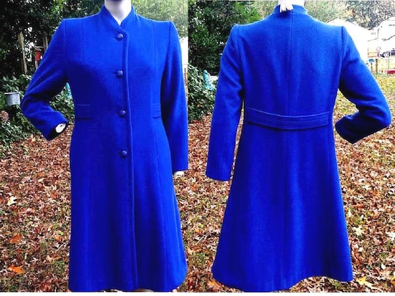 Womens Coat Projections Blue Coat 70s Coat Vintag… - image 1