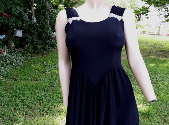 80s Dress Vintage Dress Little Black Dress Weddin… - image 3