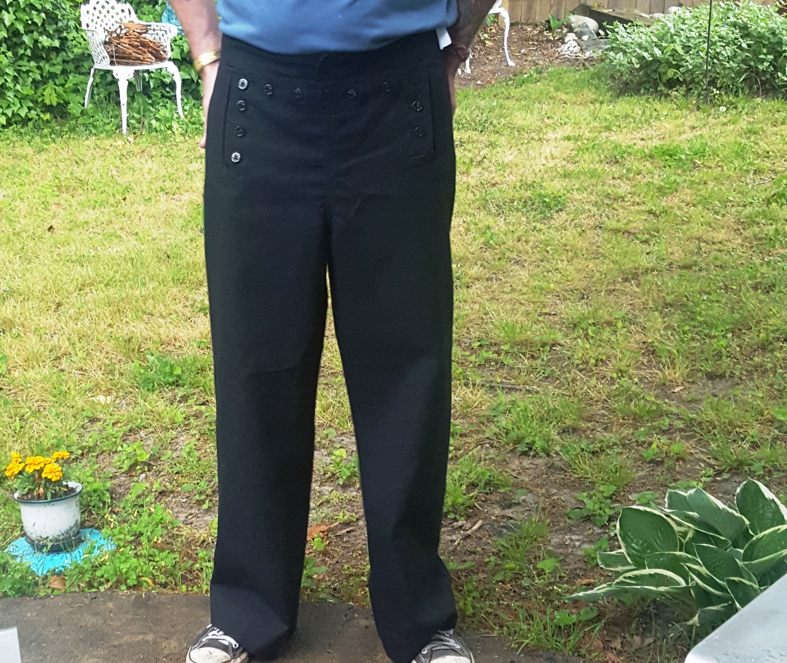 navy blue sailor pants