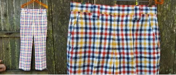 Rare! Mens Pants, 70s Plaid Pants, 70s Pants, Hagg