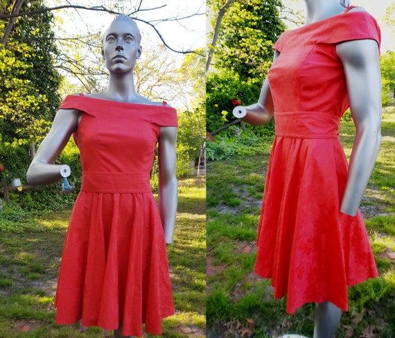 Off the Shoulder Dress, 80s Dress, Sundress, Broca