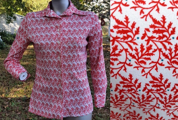Womens Shirt Vintage Disco Shirt Jane Colby 70s S… - image 1