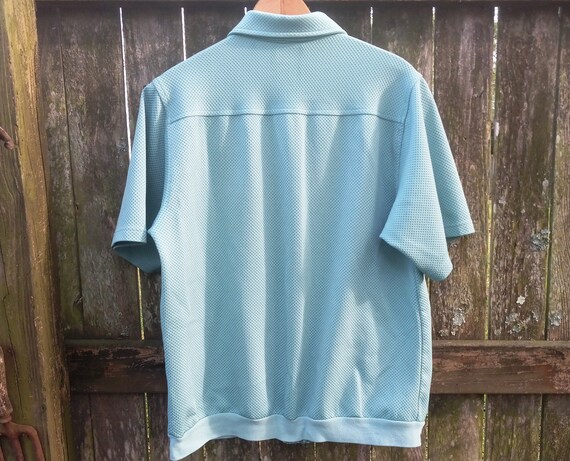 Mens Shirt Vintage Shirt Mint Green Shirt  80s Sh… - image 4