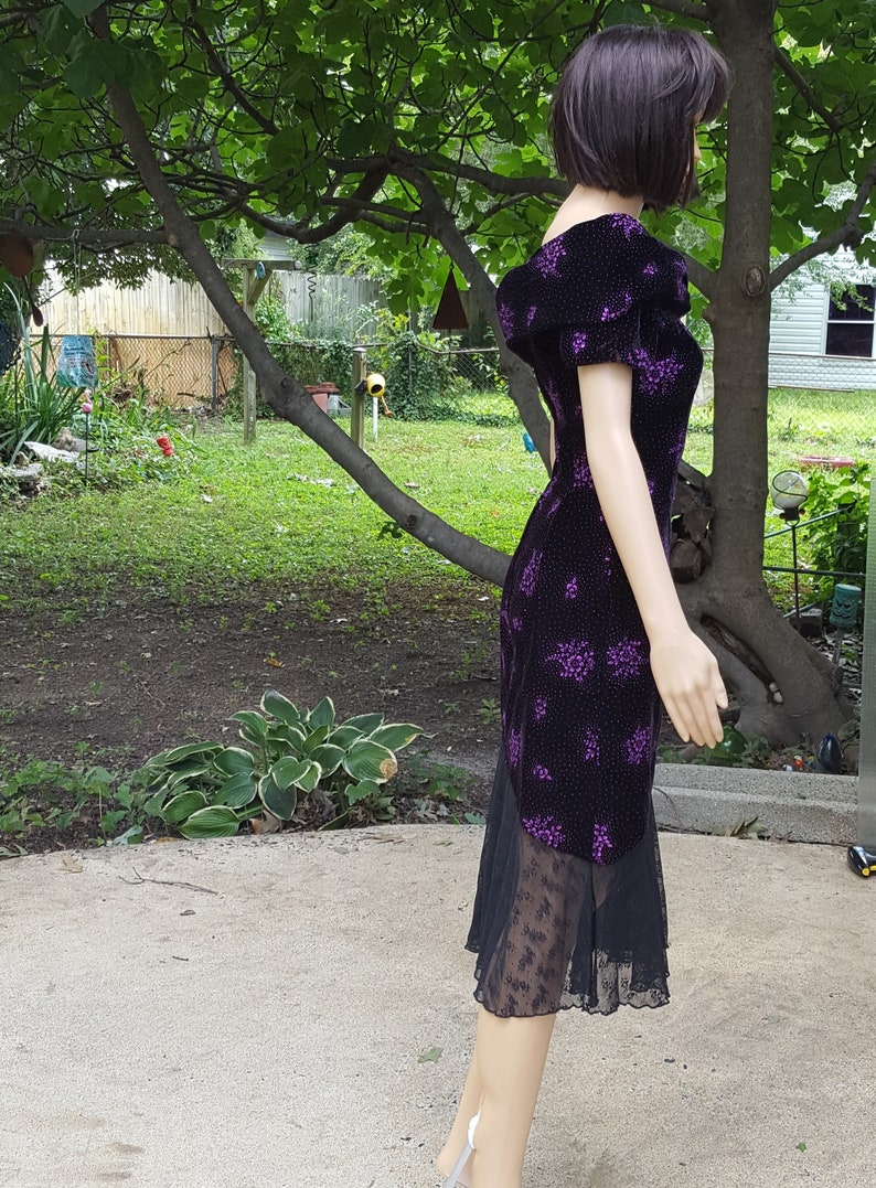 Cowl Neck Dress Bridesmaid Dress 80s Dress Black Velvet Dress Mother of The Bride Vintage Dress Size 0 80s Prom Dress 80s Costume
