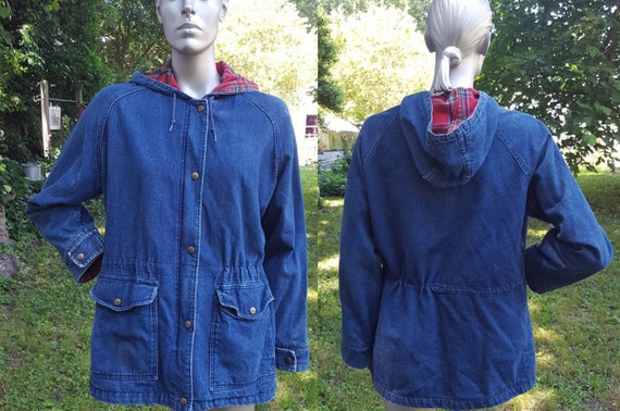 80s Jacket, L.L. Bean Jacket, Denim Jacket, Flanne