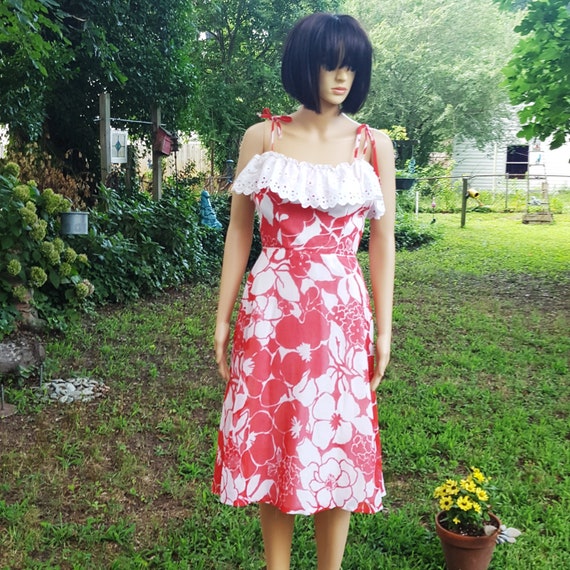 Off the Shoulder Dress, 70s Dress, Vintage Dress,