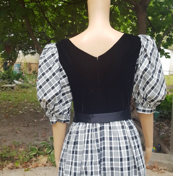 80s Prom Dress  Plaid Dress, Lanz Originals 80s B… - image 7