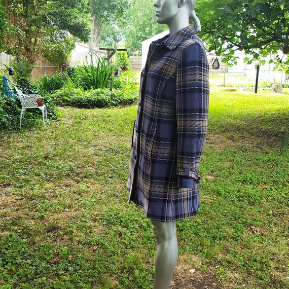 80s Coat Plaid Coat LL Bean Coat Vintage Coat Wom… - image 6