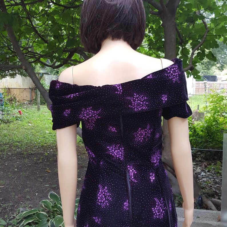 Cowl Neck Dress Bridesmaid Dress 80s Dress Black Velvet Dress Mother of The Bride Vintage Dress Size 0 80s Prom Dress 80s Costume
