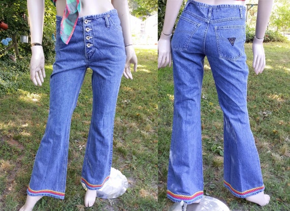 button fly bell bottom jeans