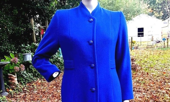 Womens Coat Projections Blue Coat 70s Coat Vintag… - image 8