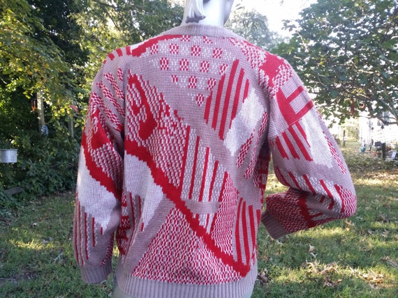 Womens Graphic Sweater 70s Sweater Vintage Ski Sw… - image 4