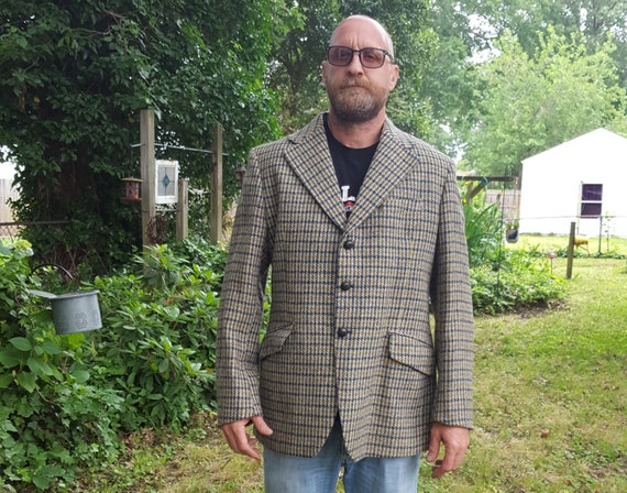 Harris Tweed Jacket, 60s Jacket, Double Vent Jacke