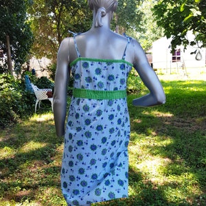 Summer Dress 70's Dress 70s Sundress Vintage Dress Floral Dress Swim Cover Vintage Sundress Floral Print Print Dress Dress Size 10 image 4