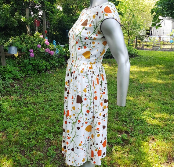 Floral Dress, 50s Dress, Tulip Print Dress, Vinta… - image 3