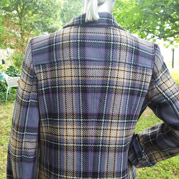 80s Coat Plaid Coat LL Bean Coat Vintage Coat Wom… - image 8