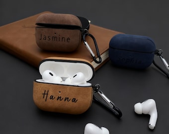 Personalized Custom leather AirPods Pro Case/Cover with Clip/Multi Colors-Meaningful Gift Case/Women and men For AirPods 1 2 3 4 Pro 2 3