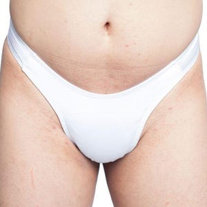 Tucking Gaff For Trans-Women, Gender Affirming Underwear White Thong Style