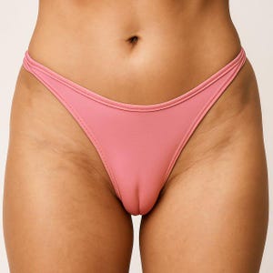 Realistic Silicone Camel Toe Panties – Pink Feminizing Gaff Thong with Built-In Silicone, Crossdressing, Drag, Cosplay, MTF