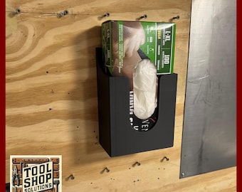 Nitrile Glove Box Holder Wall Mount – 3D Printed Tool Organizer for Workshop & Woodworking – Wall-Mounted Storage for Garage + Shop