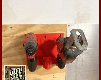Milwaukee M12 Tool Holder - Wall Mount - 3D Printed Organizer for Workshop & Woodworking – Wall-Mounted Storage for Shop