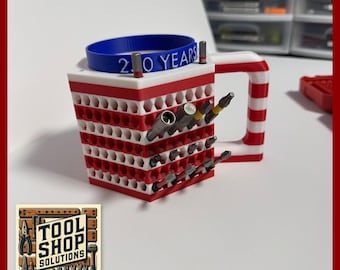 Mug-A-Bits - 250 Screwdriver Bit Slots - 3D Printed - Woodworking, Workshop and Garage Organization | Shop