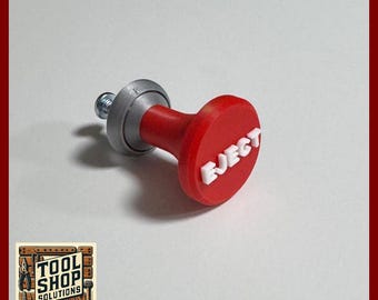 Eject Cabinet Knob - 3D Printed Drawer or Door Pull - Retro Car Lighter Style - Fighter Jet Cartoon