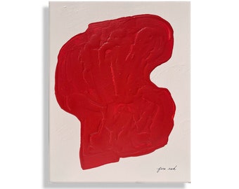 Kompozycja malowana na czerwono ogniem