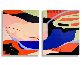 Długa Droga Dyptyk Malowane Kompozycje