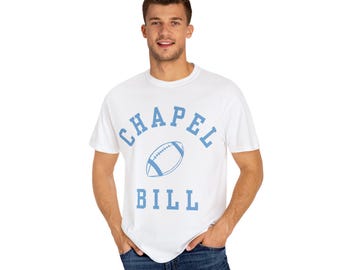 Chapel Bill Football Tee | UNC Tar Heels Comfort Colors Shirt