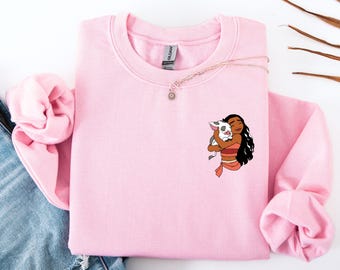 Disney Moana Shirt and Sweatshirt - Moana Hugging Pua, Disney Inspired Tee, Gift for Her