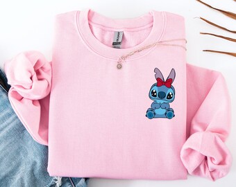 Pocket Stitch Shirt - Cute Small Stitch Tee - Kawaii Alien T-Shirt - Gift for Disney Fans - Funny Cartoon Shirt - Pocket Size Character Tee
