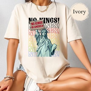 Comfort Colors® No Kings In America, Unisex Protest T-Shirt, Unique Logo Print