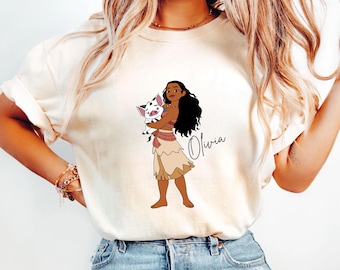 Custom Moana Shirt & Sweatshirt - Personalized Disney Gift with Name - Moana Character Tee