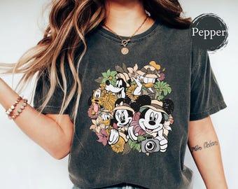 Vintage Disney Mickey Mouse Comfort Colors® Tee, Retro Mickey Character Tee, Disney Characters Vintage Tee, Disney Fan Gift, Disney Trip