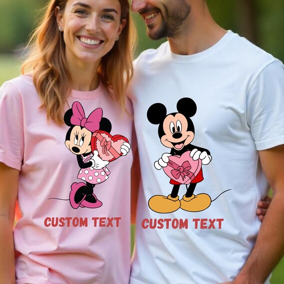 Couple Disney Tee, Cute Heart Shirt, Gift for Couple, Disney Shirt