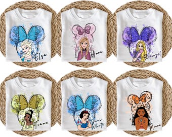 Disney All Princess Characters T-Shirt and Sweatshirt, Disneyland Princess Logo, Disneyworld Trip Shirt, Disneyland Family Matching Shirt